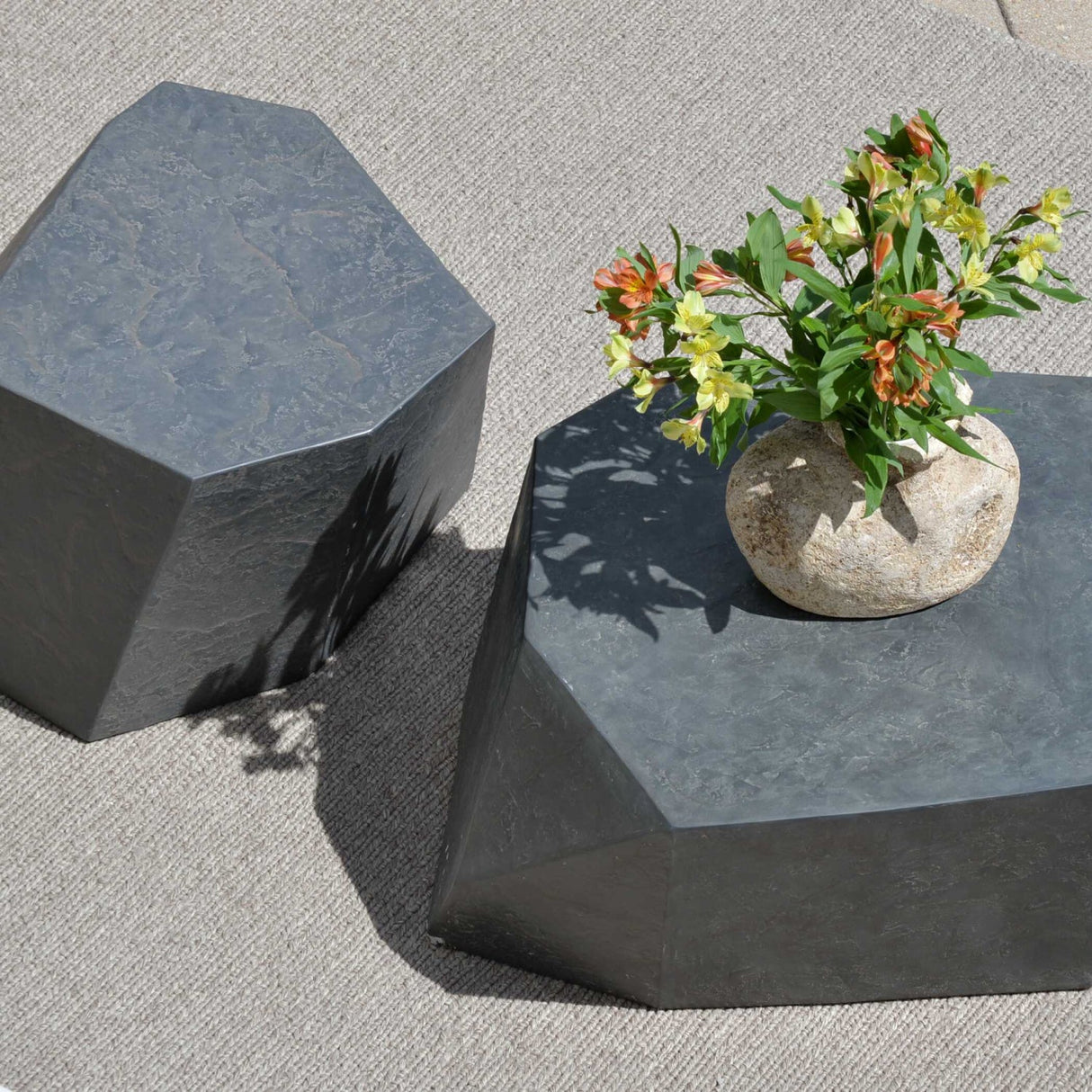 Faceted Concrete Indoor/Outdoor Coffee Table by Uttermost Parra, alternate view 10