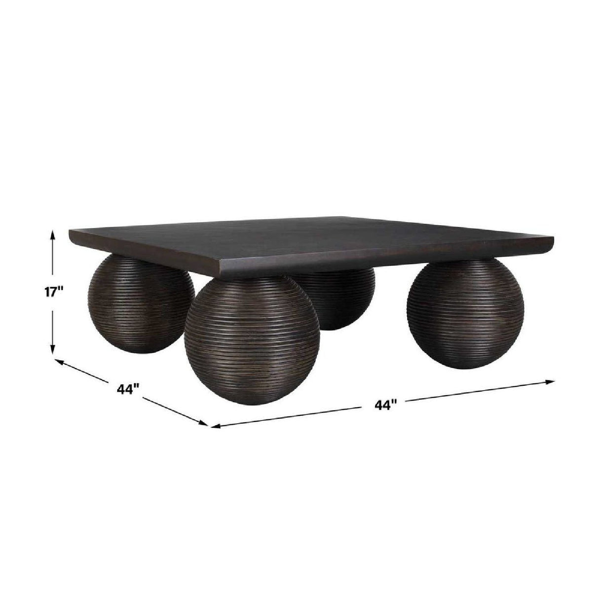 Modern European furniture - Rattan Sphere Legs Coffee Table - www.oroa.com