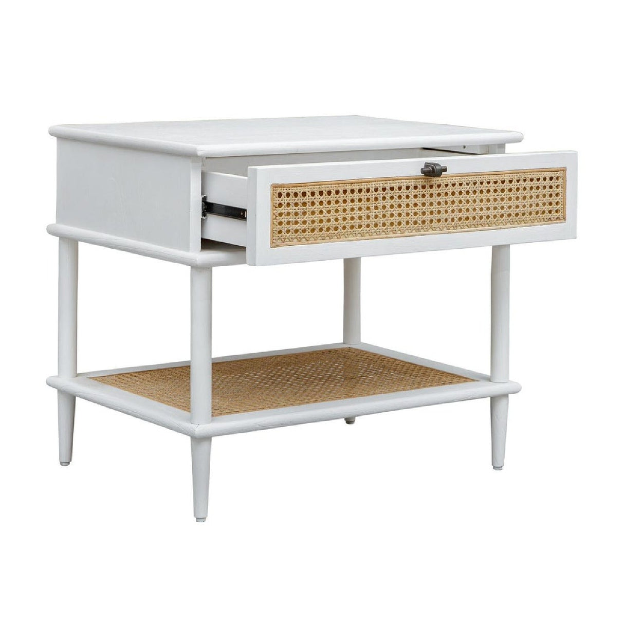 Modern European furniture - Rattan Cane 1-Drawer Side Table - www.oroa.com