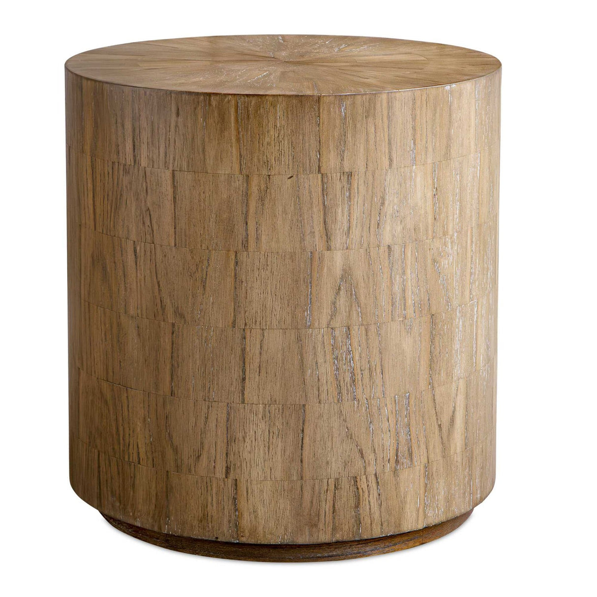 Modern European furniture - Mindi Wood Cylindrical Side Table - www.oroa.com