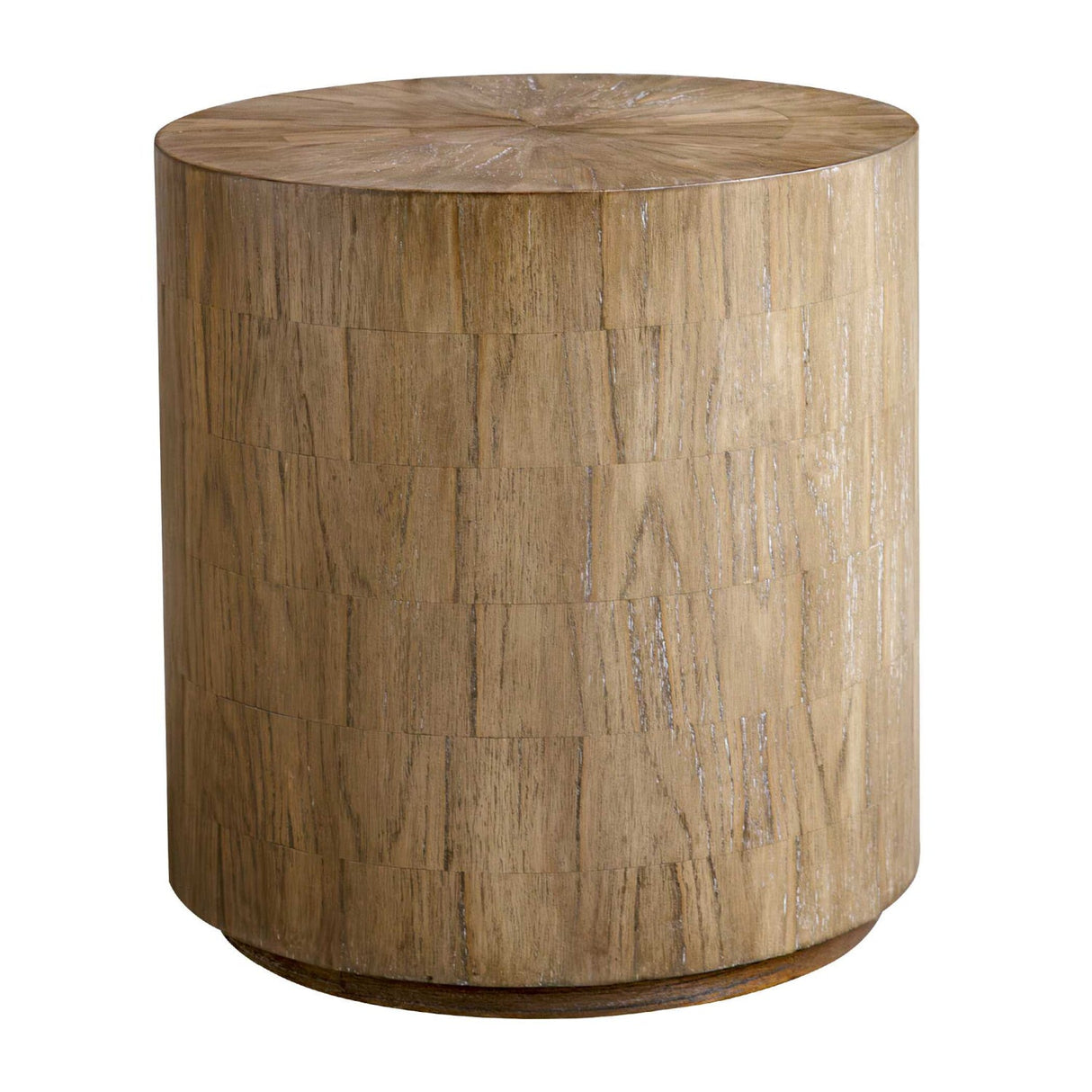 Modern European furniture - Mindi Wood Cylindrical Side Table - www.oroa.com