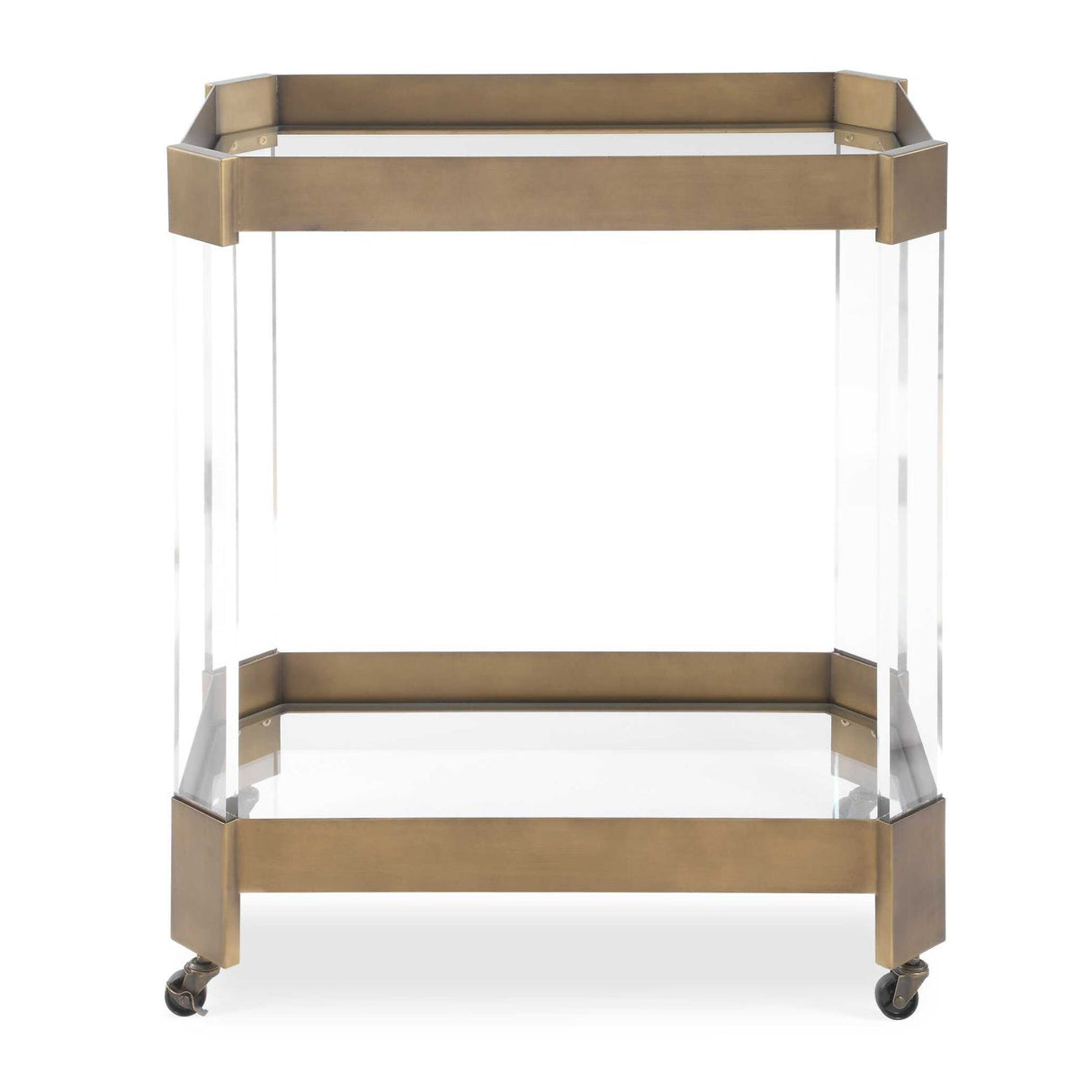 Modern European furniture - Bronze Framed Bar Cart - www.oroa.com