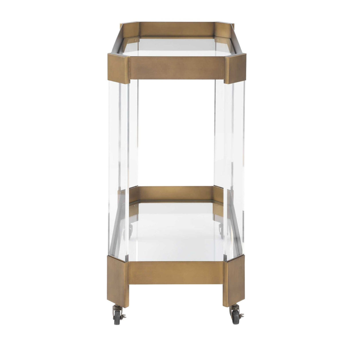 Modern European furniture - Bronze Framed Bar Cart - www.oroa.com