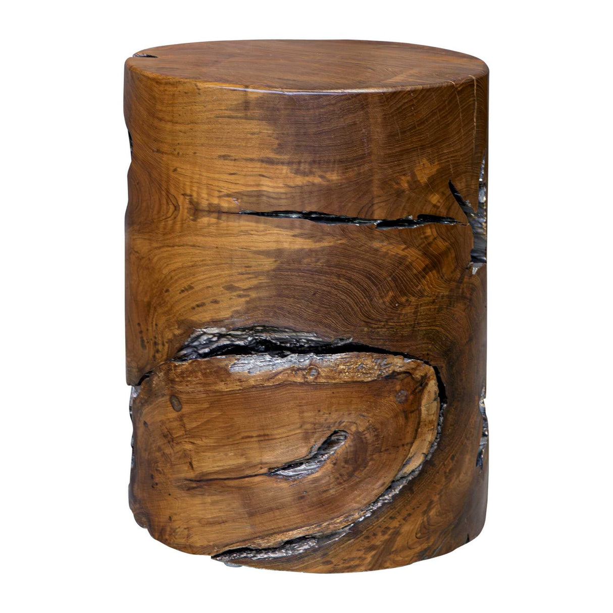 Modern European furniture - Spalted Teak Accent Stool - www.oroa.com