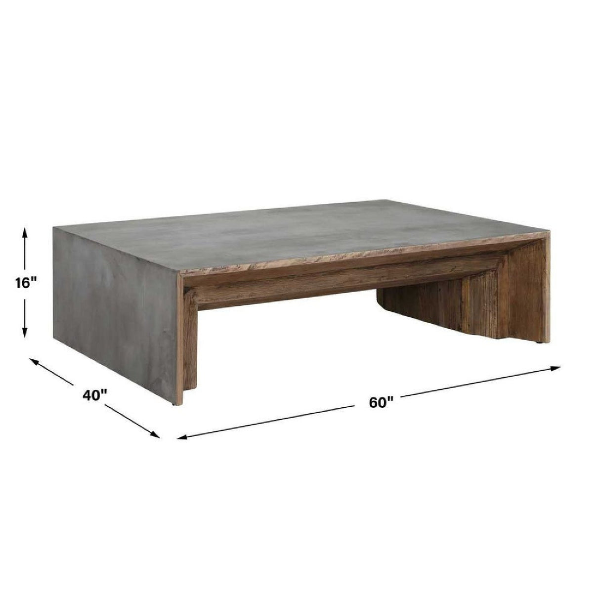 Elm Wood Coffee Table by Uttermost Vail, alternate view 7