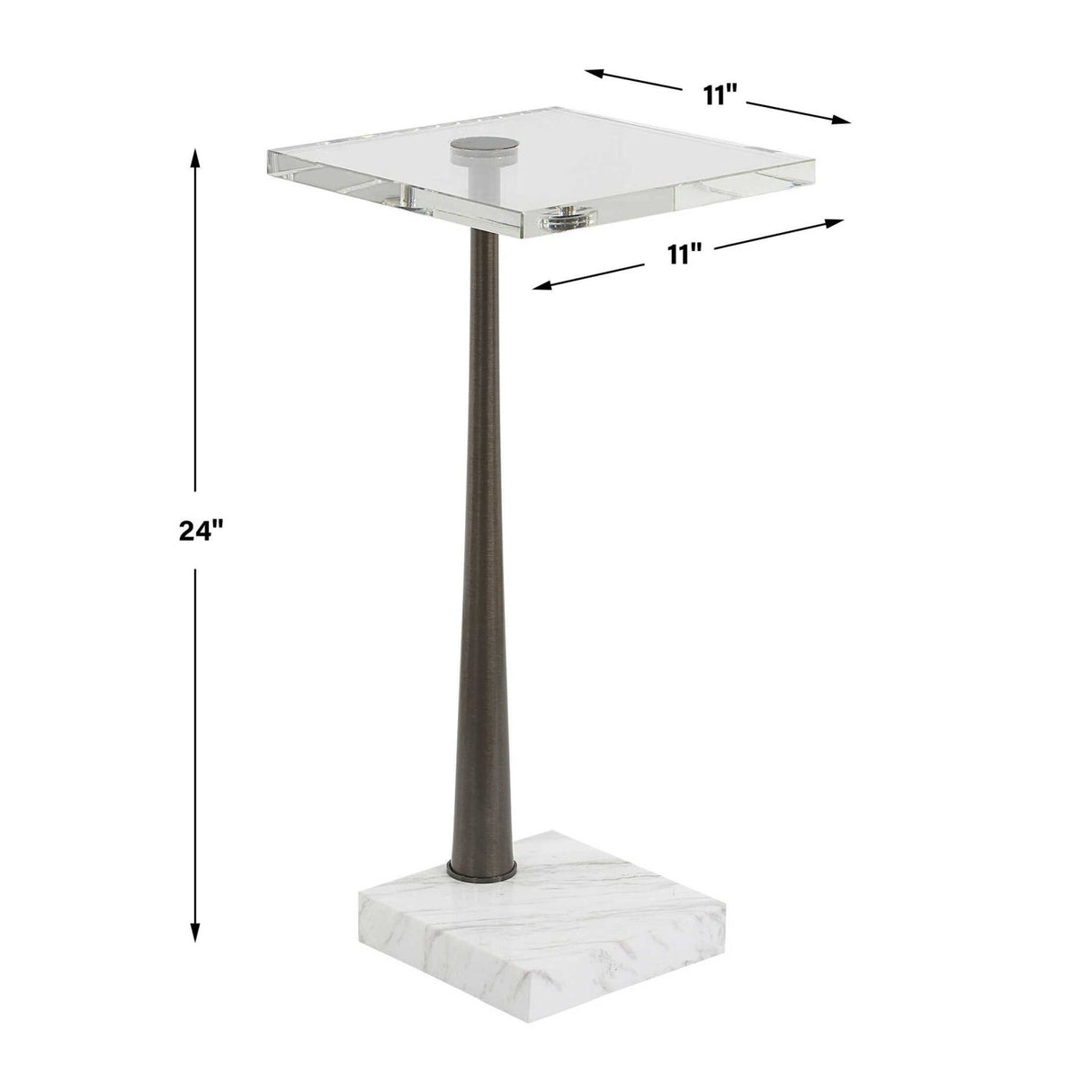 Modern European furniture - Square Crystal Drink Table - www.oroa.com