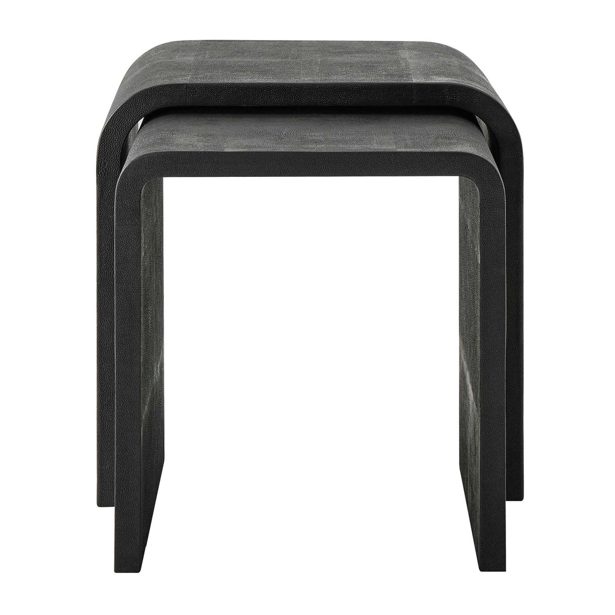 Gray Shagreen Nesting Side Tables (2) by Uttermost Interpose, alternate view 3