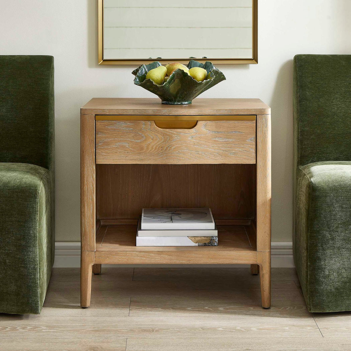 Modern European furniture - Oak 1-Drawer Side Table - www.oroa.com