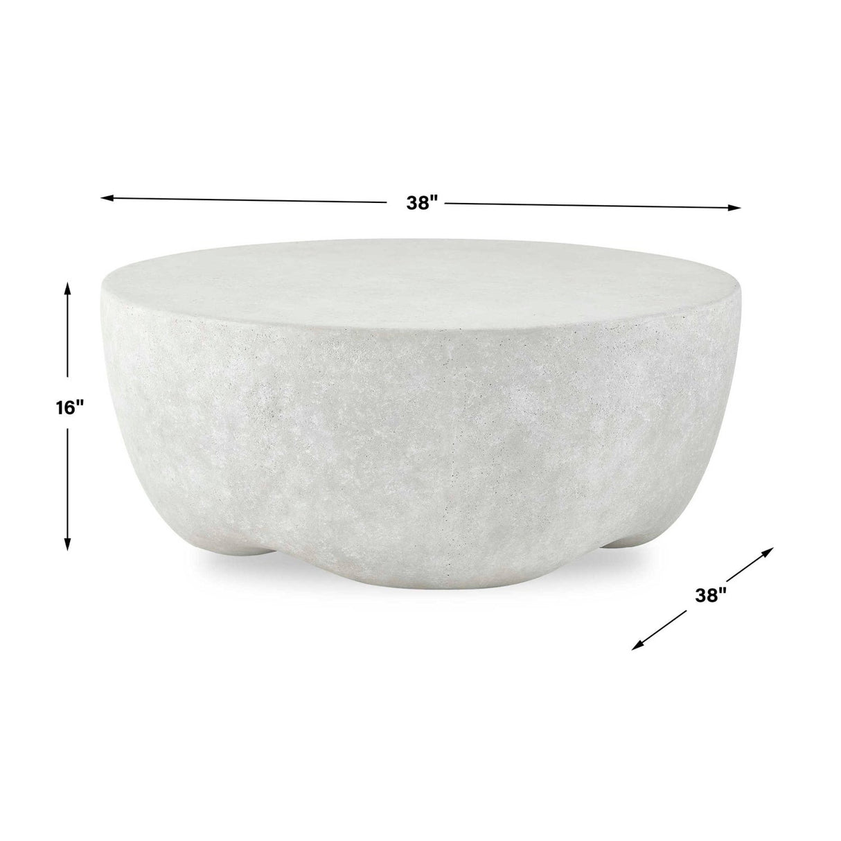 Modern European furniture - Cream Concrete Indoor/Outdoor Coffee Table - www.oroa.com