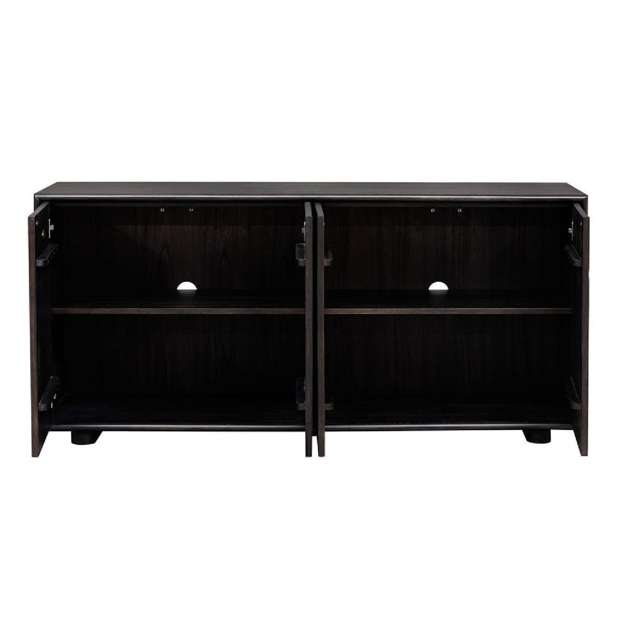 Black Chiseled 4-Door Cabinet by Uttermost Stevenson, alternate view 4