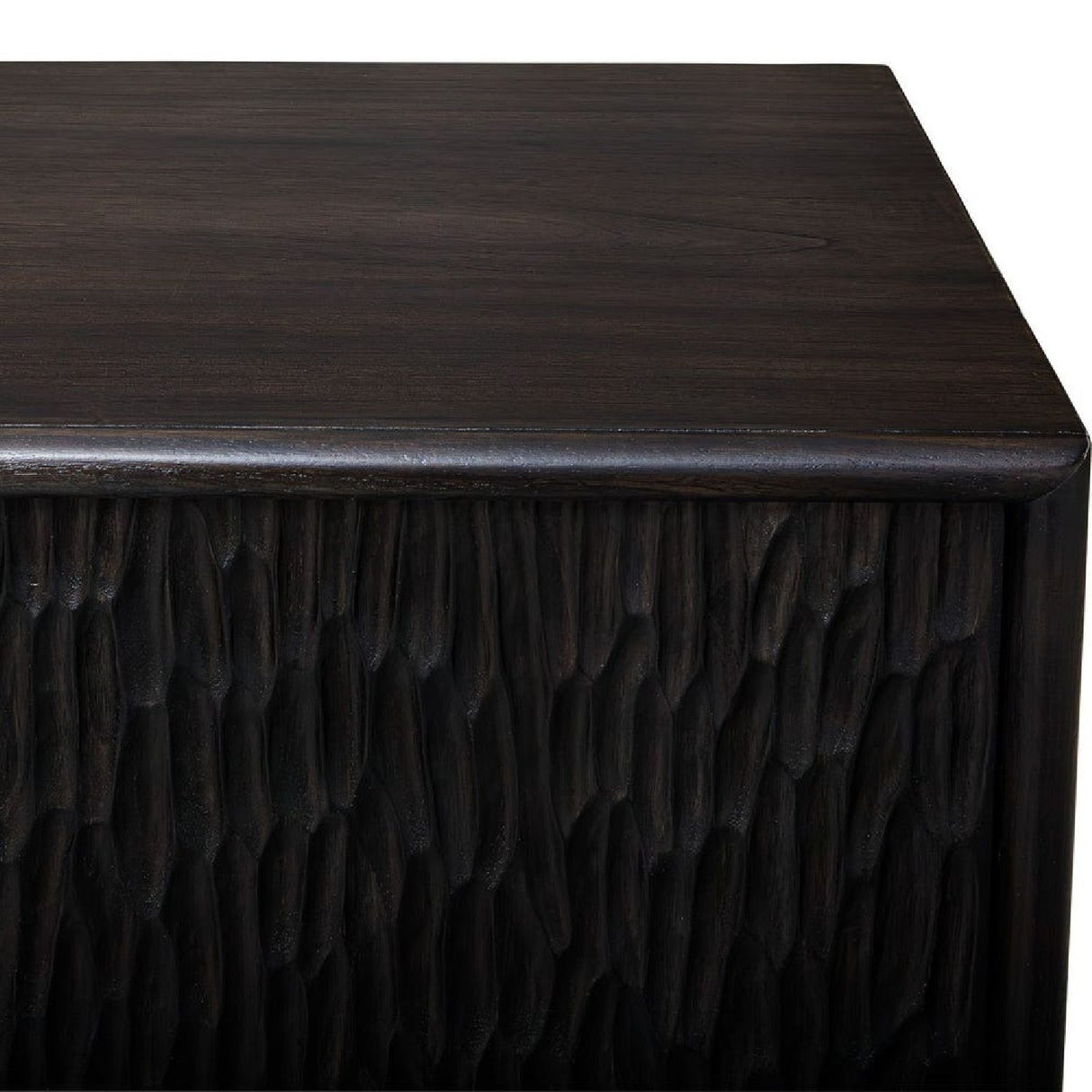 Black Chiseled 4-Door Cabinet by Uttermost Stevenson, alternate view 6