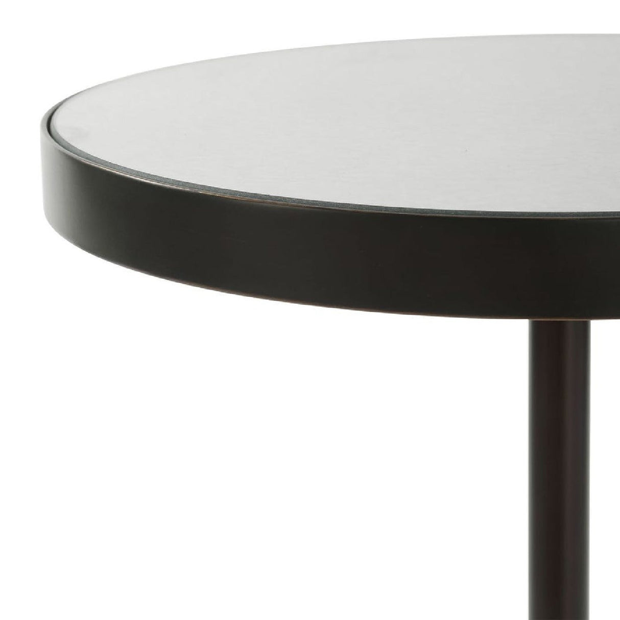 Modern European furniture - Round Mirrored Top Accent Table - www.oroa.com