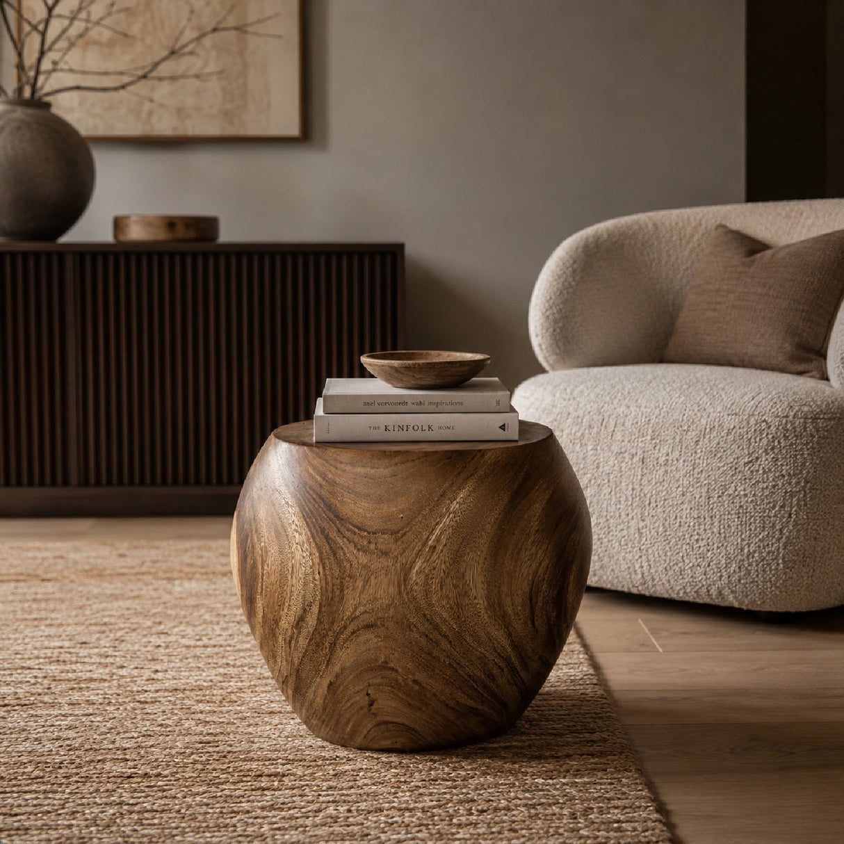 Modern European furniture - Solid Suar Wood Accent Stool - www.oroa.com