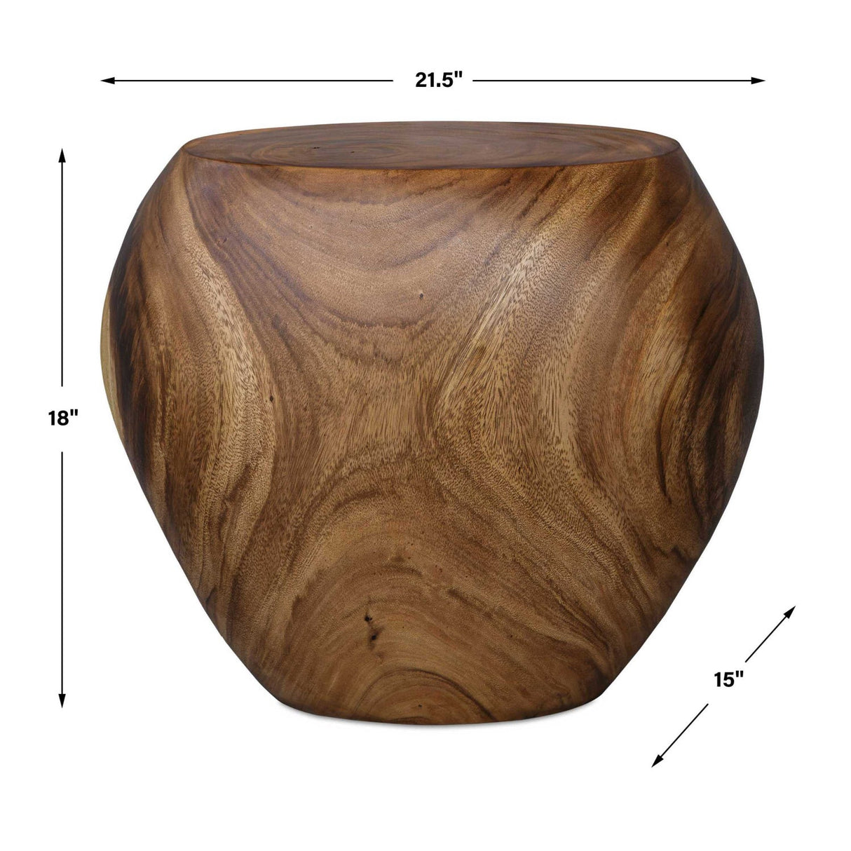 Modern European furniture - Solid Suar Wood Accent Stool - www.oroa.com