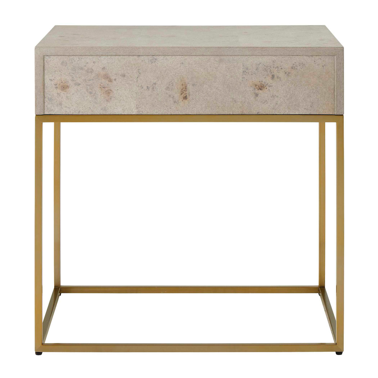 Modern European furniture - Maple Burl 1-Drawer Side Table - www.oroa.com