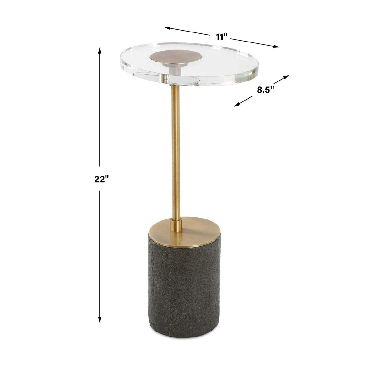 Oval Crystal Accent Table by Uttermost Kaufman, alternate view 10