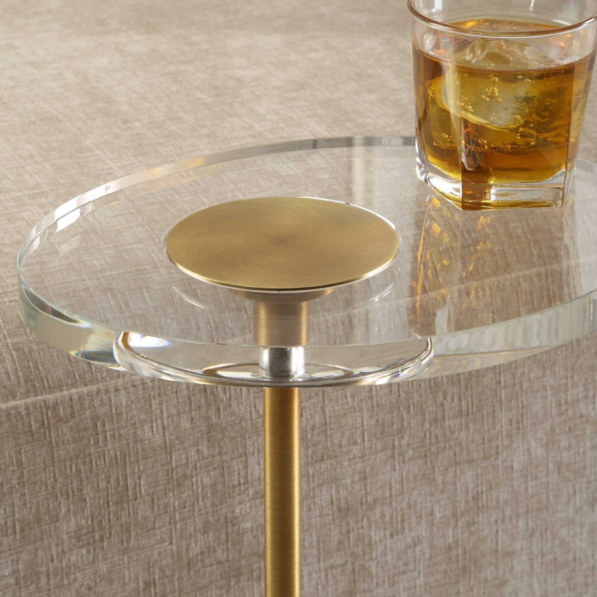 Oval Crystal Accent Table by Uttermost Kaufman, alternate view 8