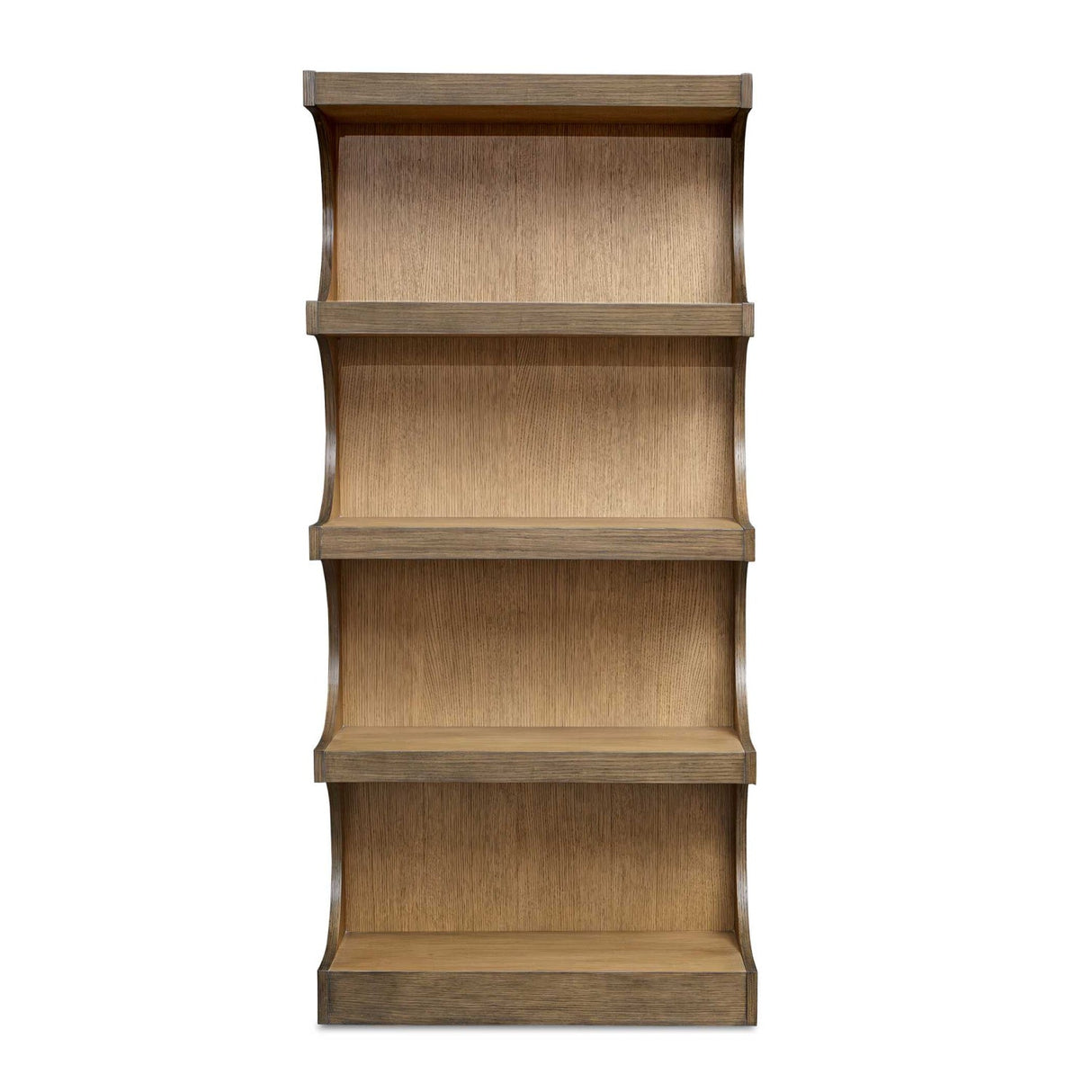 Modern European furniture - Arched Mindi Wood Bookshelf - www.oroa.com