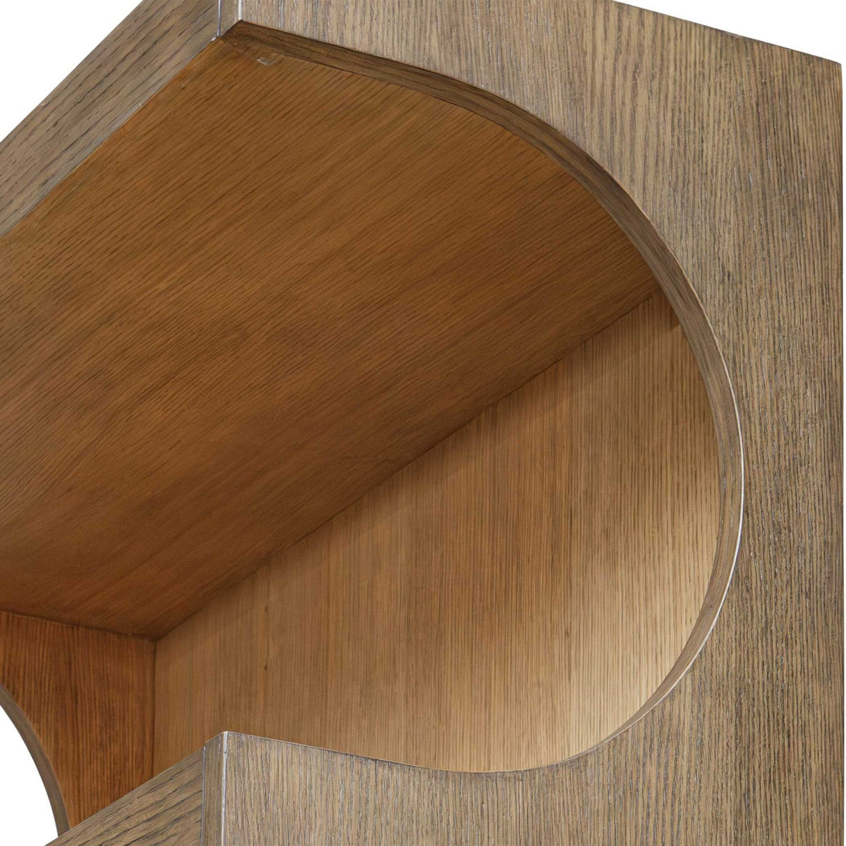 Modern European furniture - Arched Mindi Wood Bookshelf - www.oroa.com