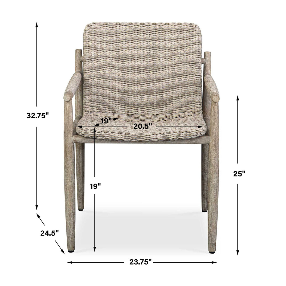 Modern European furniture - Beige Wicker Outdoor Dining Chair - www.oroa.com