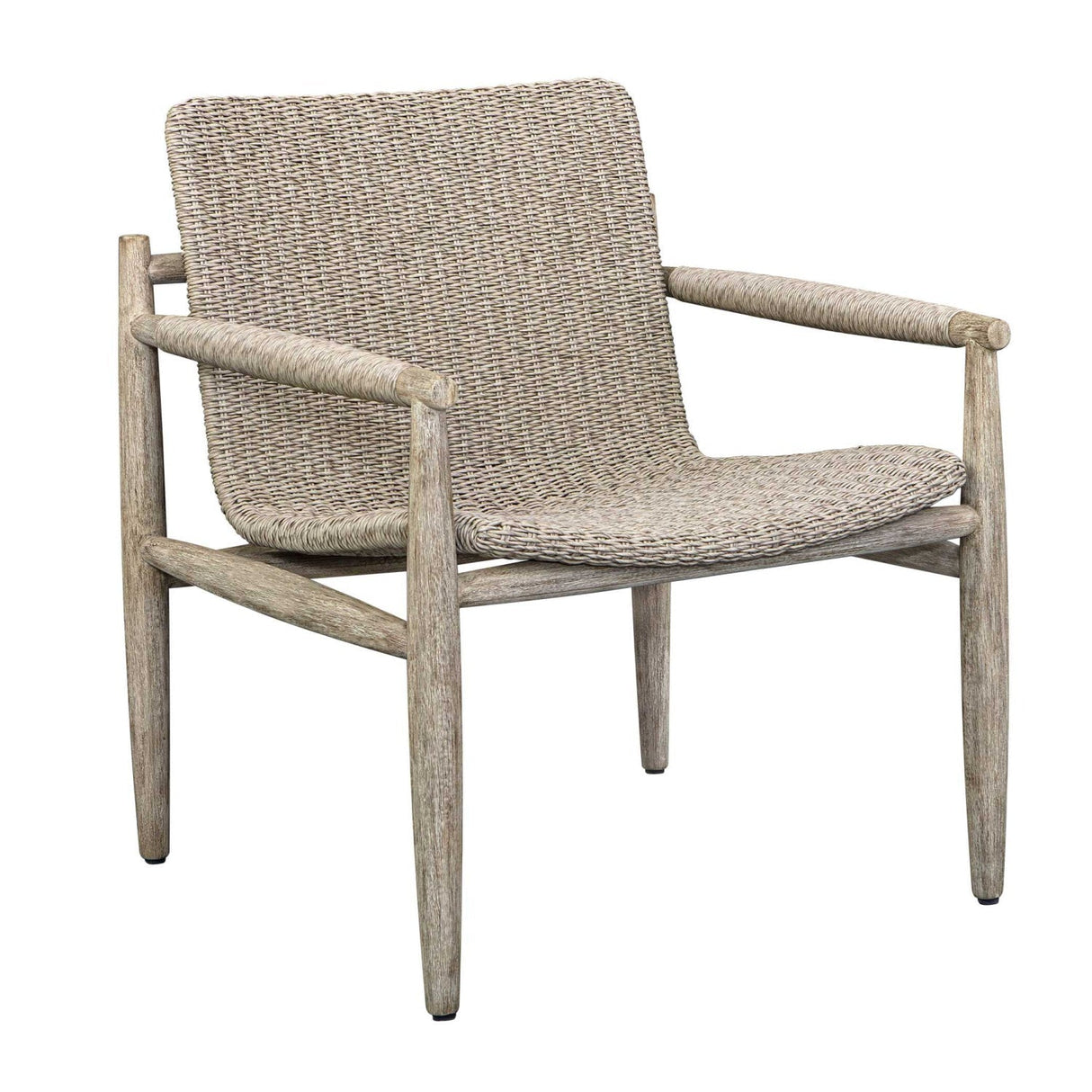 Beige Wicker Outdoor Lounge Chair by Uttermost Sumba, alternate view 3