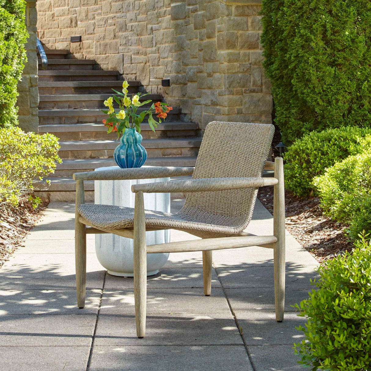 Beige Wicker Outdoor Lounge Chair by Uttermost Sumba, alternate view 10