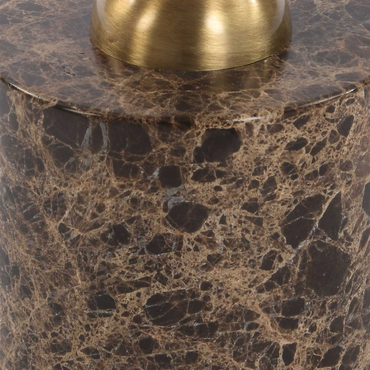 Brushed Brass Pedestal Drink Table by Uttermost Verlin, alternate view 5