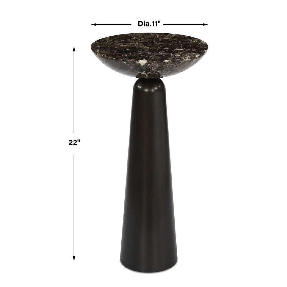 Modern European furniture - Brown Marble Accent Table - www.oroa.com