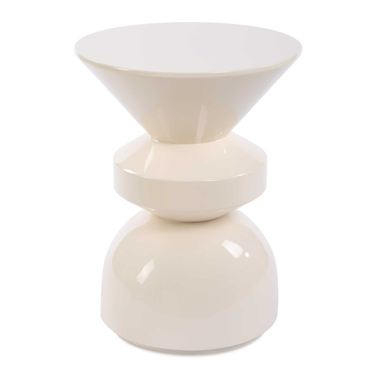 High-Gloss Cream Accent Table | Uttermost Lyford