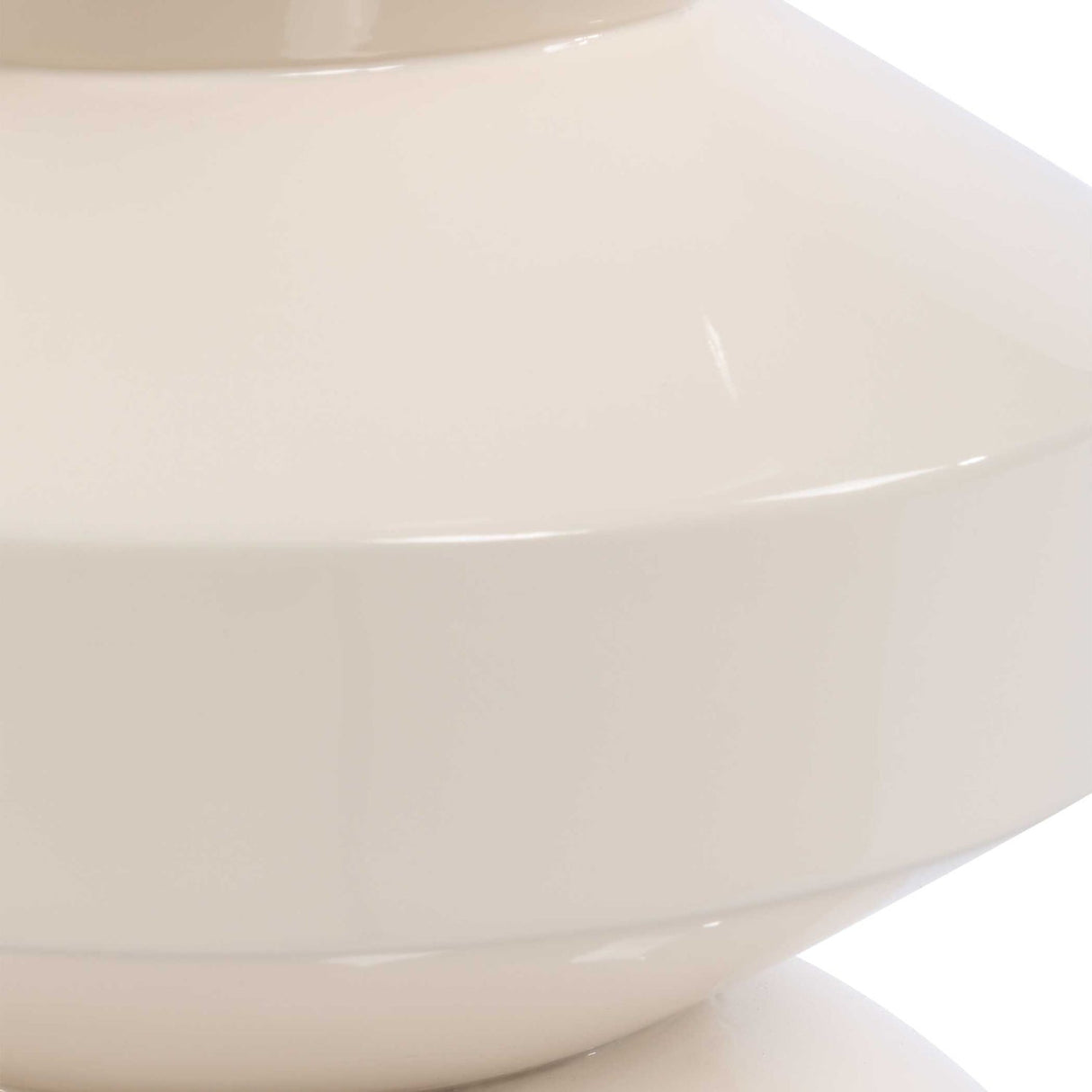 Modern European furniture - High-Gloss Cream Accent Table - www.oroa.com