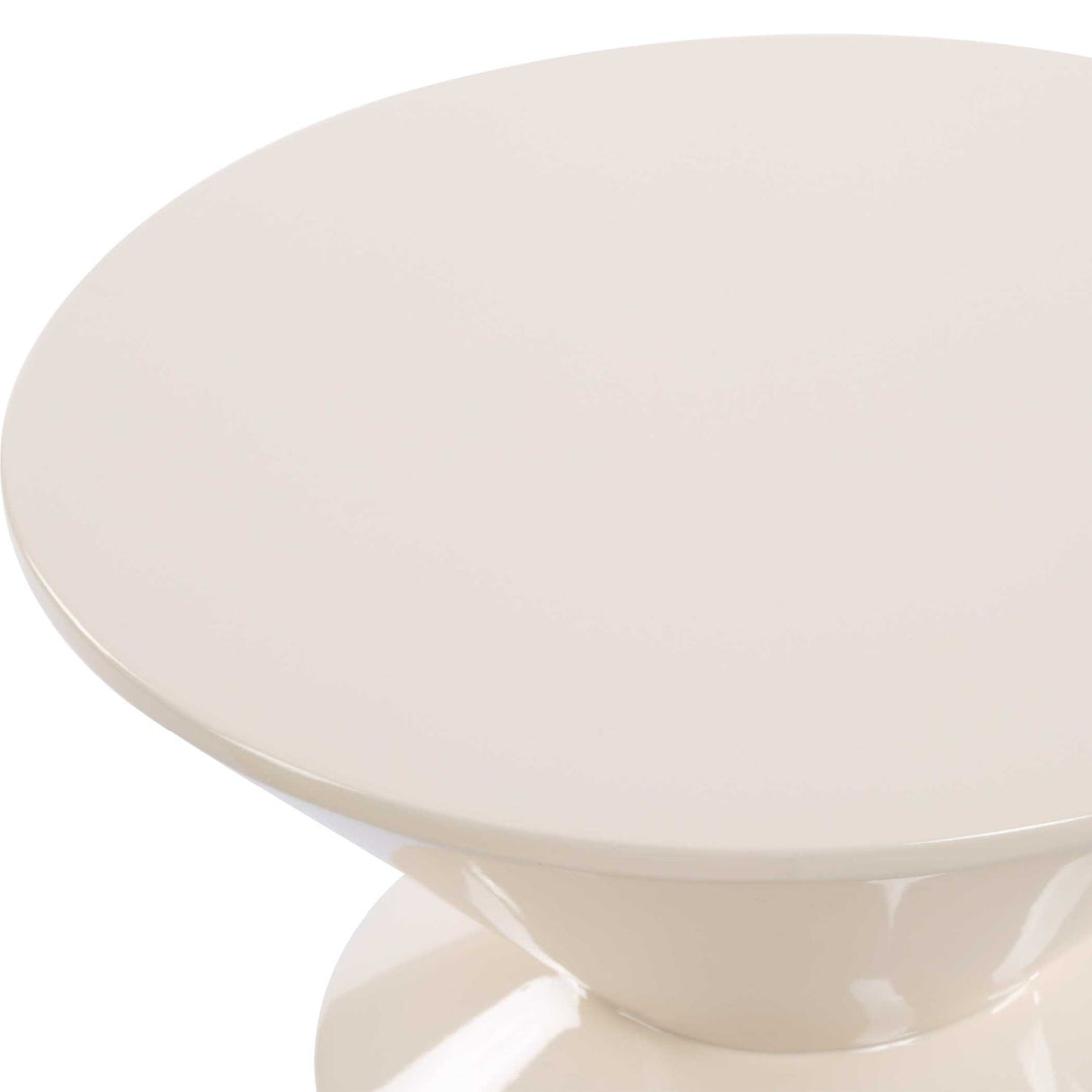 Modern European furniture - High-Gloss Cream Accent Table - www.oroa.com