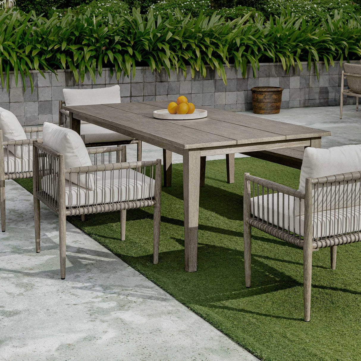 Solid Mahogany Indoor/Outdoor Dining Table by Uttermost Forsyth, alternate view 2