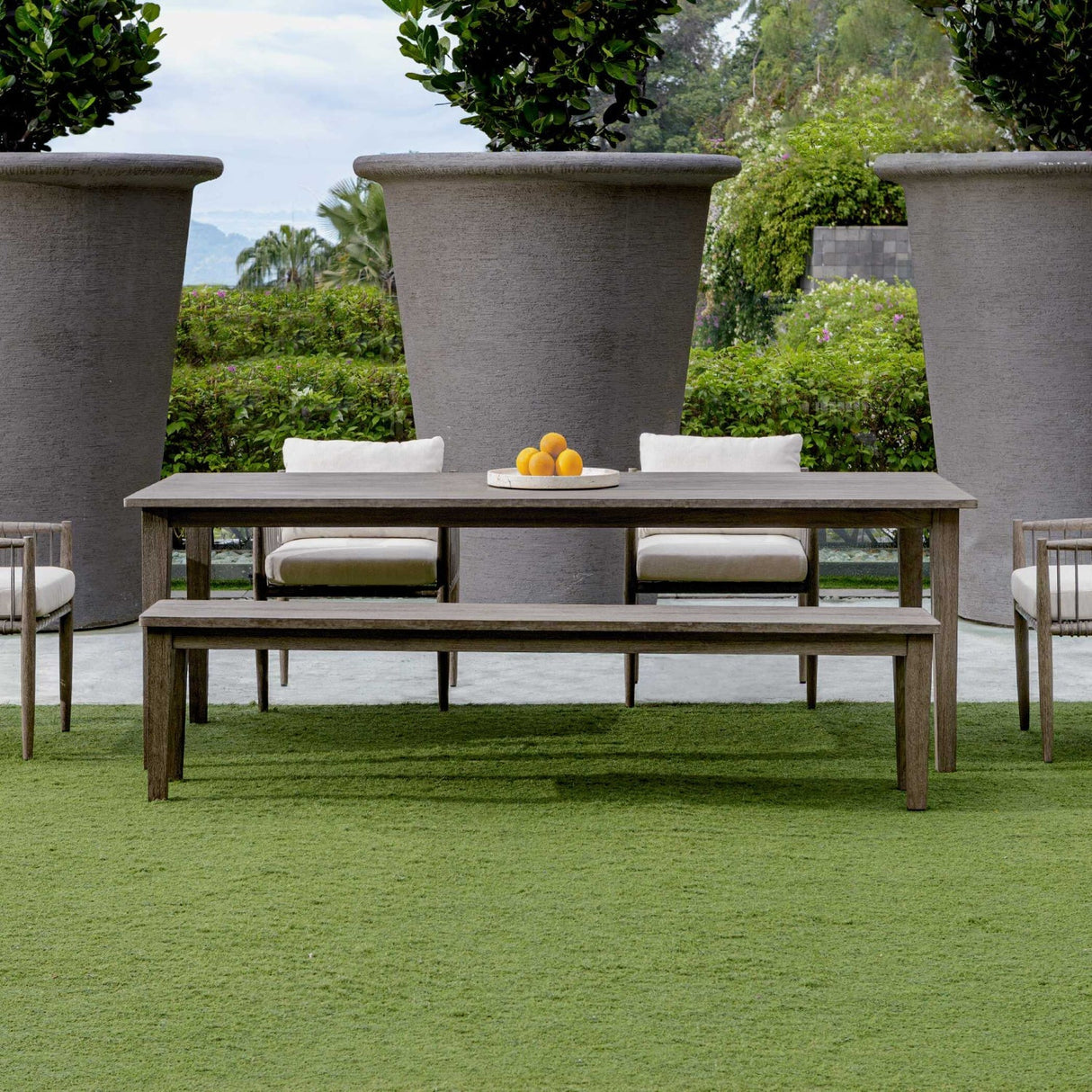 Solid Mahogany Indoor/Outdoor Dining Table by Uttermost Forsyth, alternate view 8