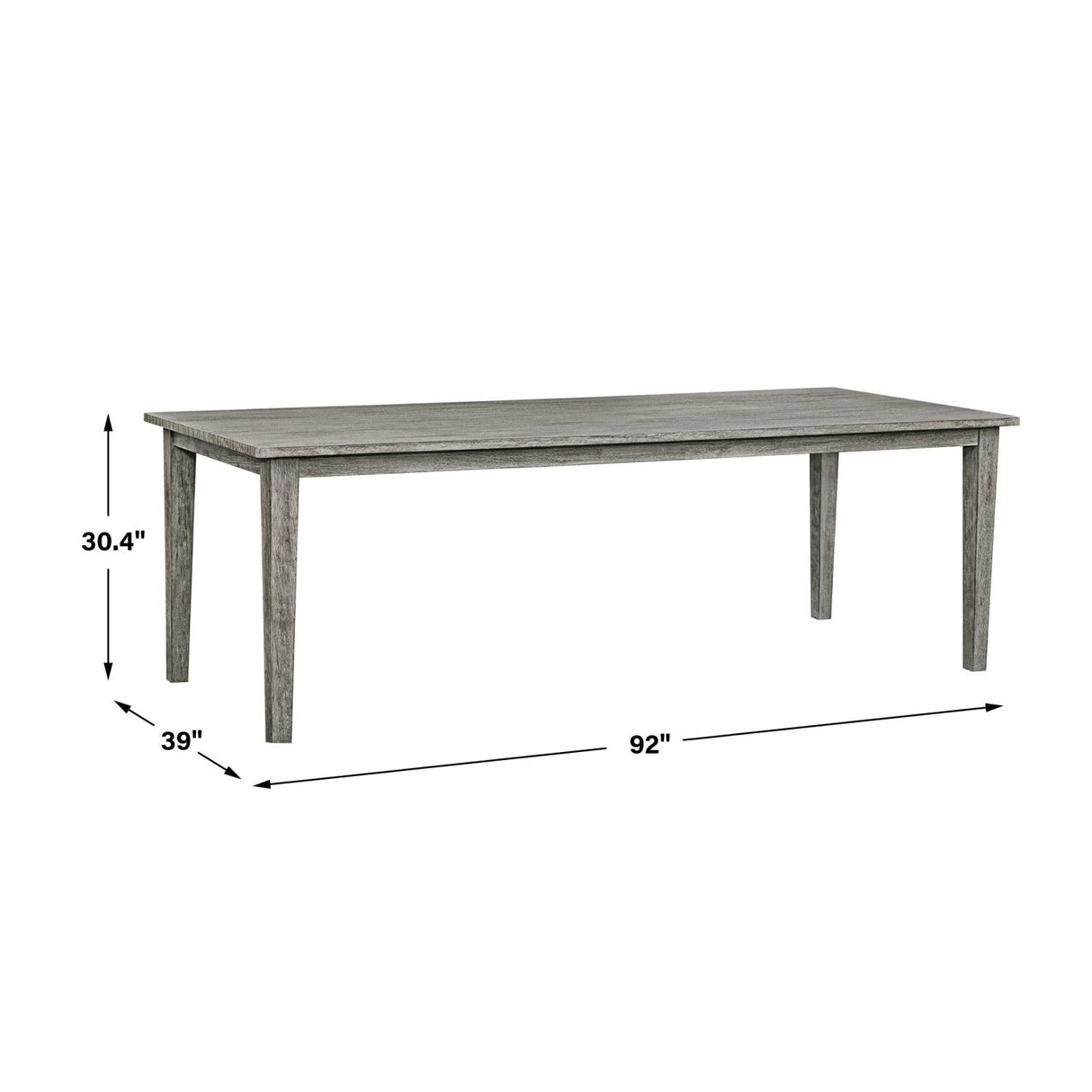 Solid Mahogany Indoor/Outdoor Dining Table by Uttermost Forsyth, alternate view 9