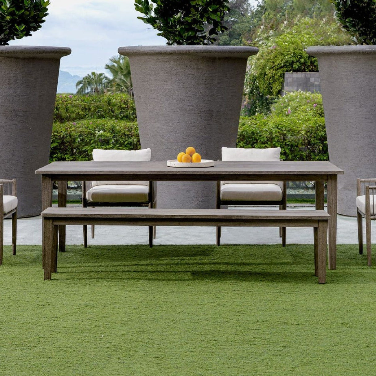 Rustic Gray Mahogany Bench by Uttermost Forsyth, alternate view 8