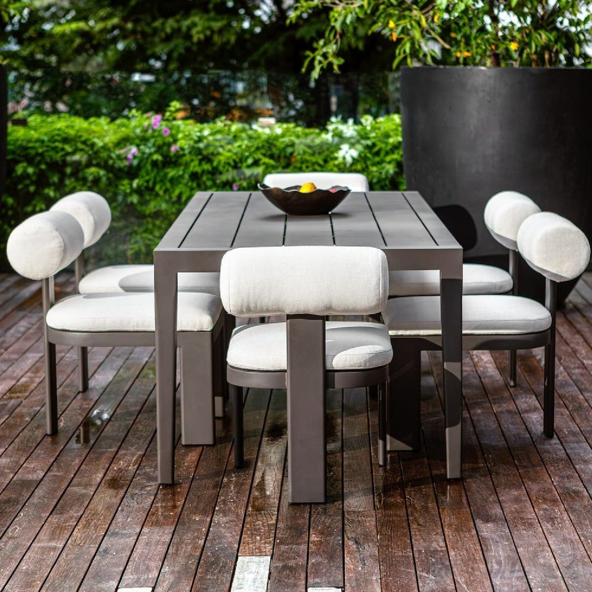Black Aluminum Indoor/Outdoor Dining Table by Uttermost Polanco, alternate view 9