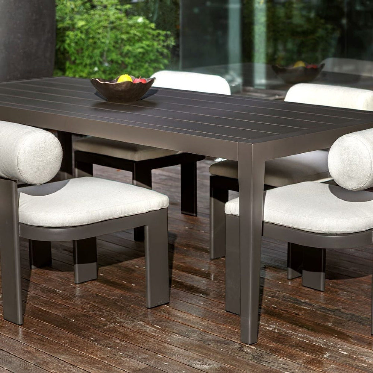 Black Aluminum Indoor/Outdoor Dining Table by Uttermost Polanco, alternate view 10