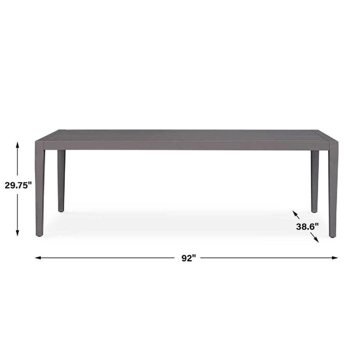 Black Aluminum Indoor/Outdoor Dining Table by Uttermost Polanco, alternate view 7