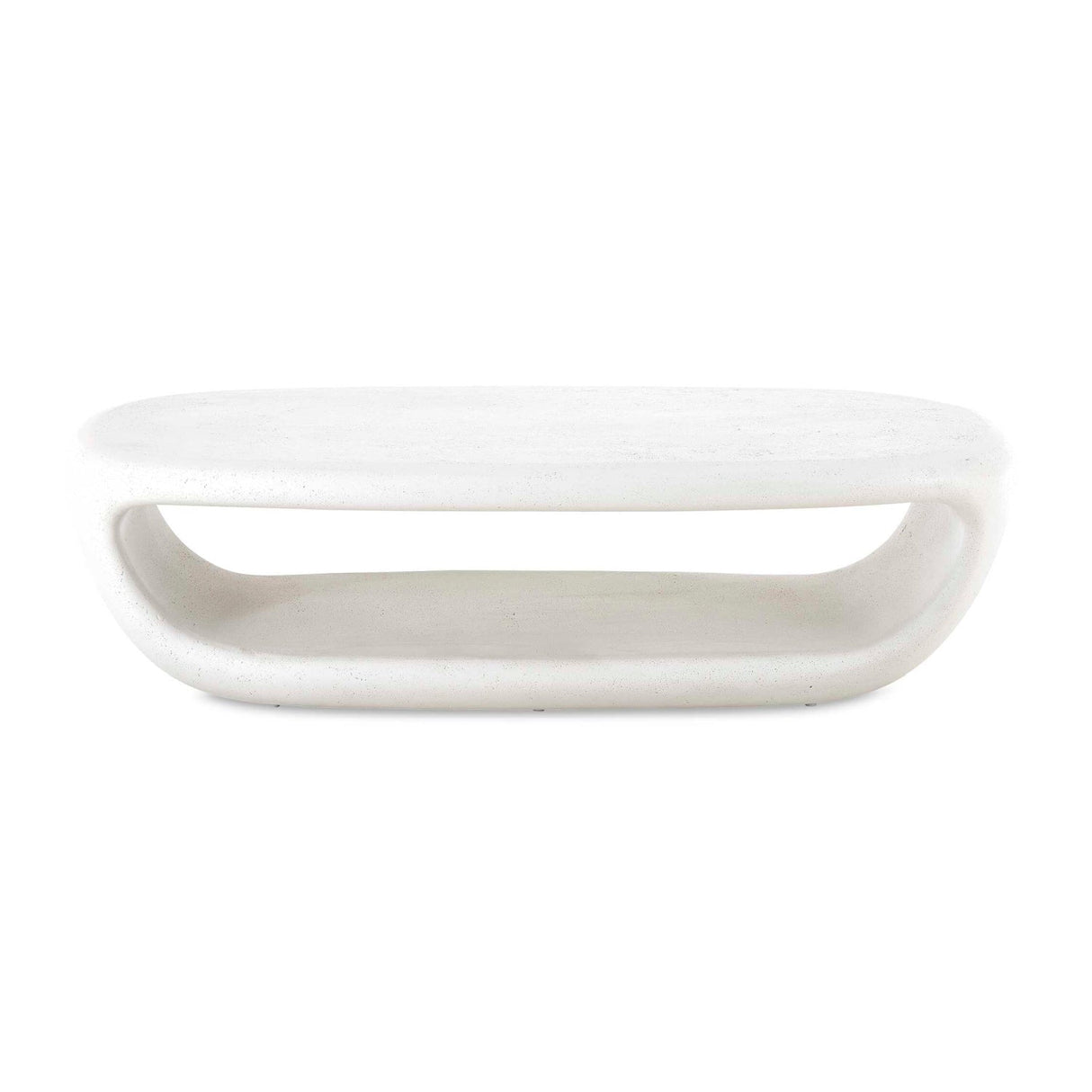 White Concrete Indoor/Outdoor Coffee Table by Uttermost Leyton