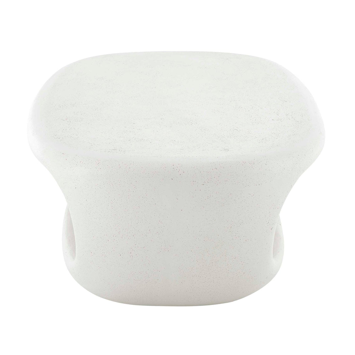 White Concrete Indoor/Outdoor Coffee Table by Uttermost Leyton, alternate view 4