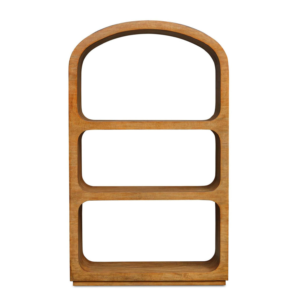 Modern European furniture - Arched Natural Wood Bookcase - www.oroa.com