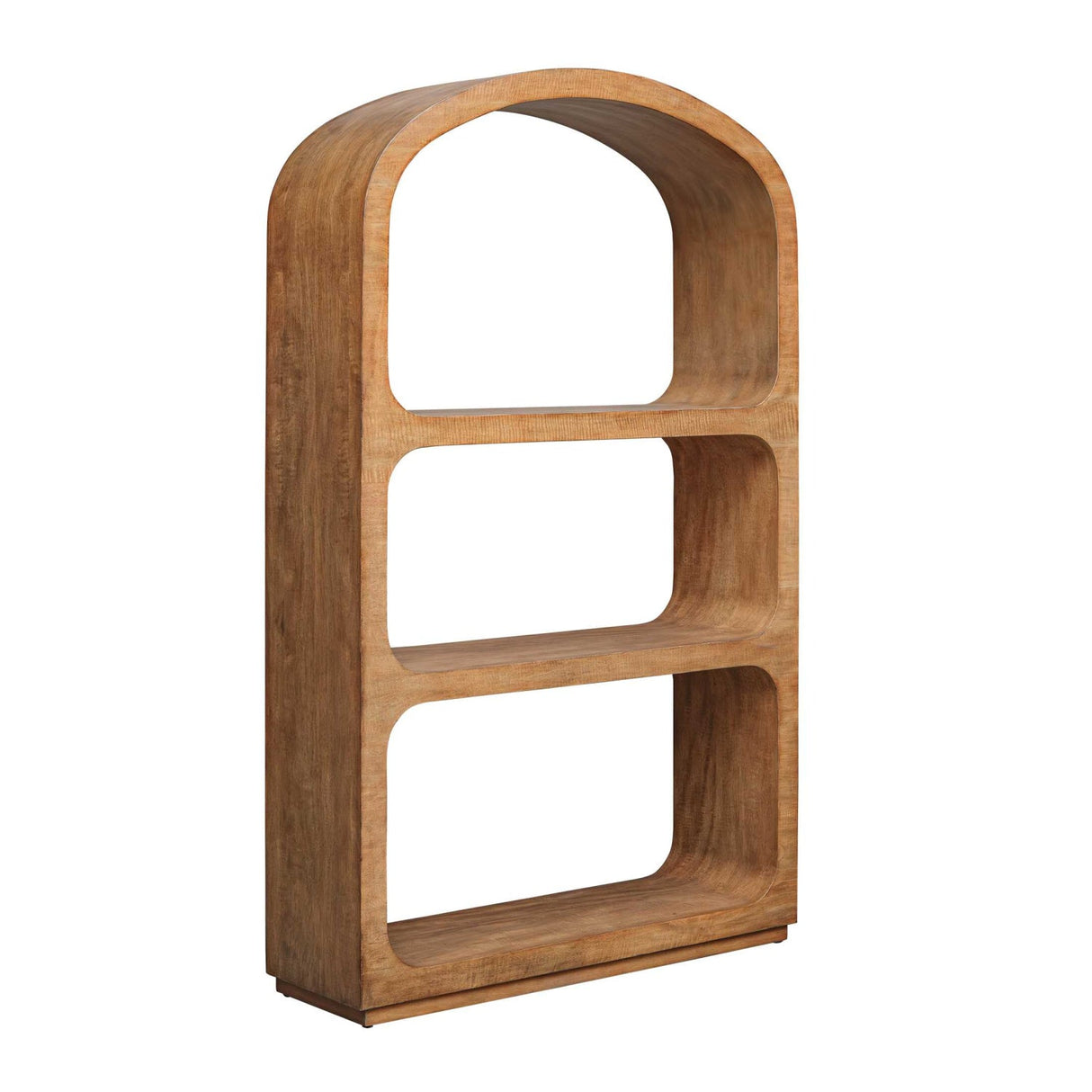 Modern European furniture - Arched Natural Wood Bookcase - www.oroa.com