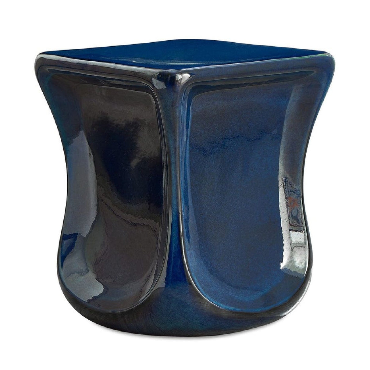 Blue Eartheware Indoor/Outdoor Garden Stool by Uttermost Kaz, alternate view 3