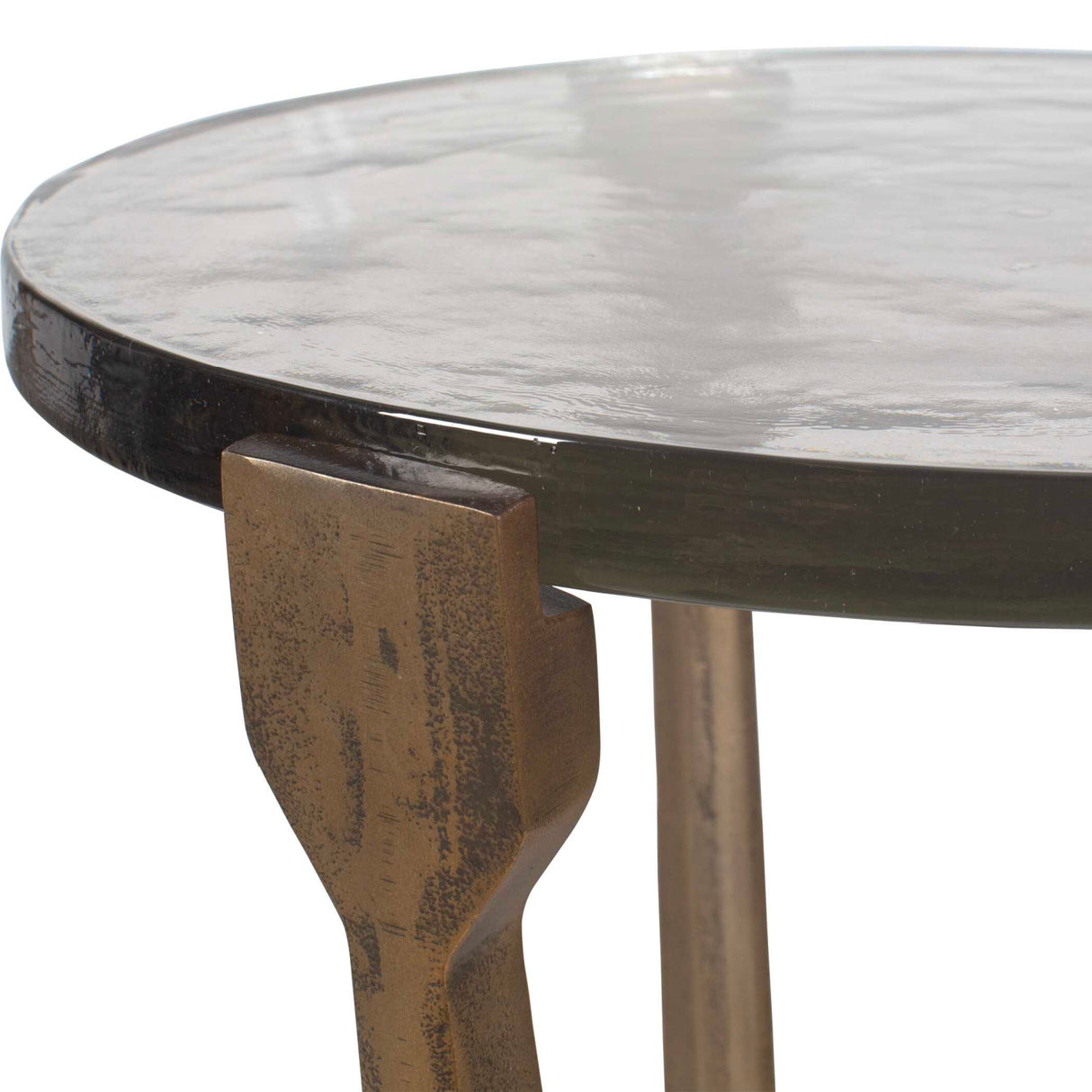 Round Glass Indoor/Outdoor Accent Table | Oroa.com