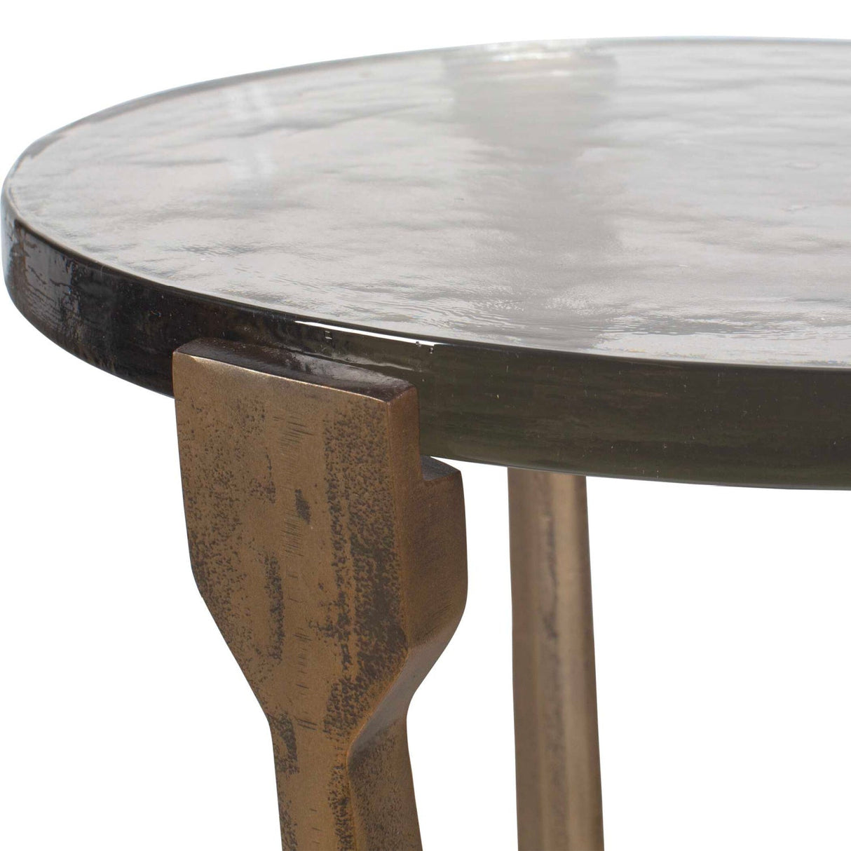 Round Glass Indoor/Outdoor Accent Table by Uttermost Bohdi, alternate view 5