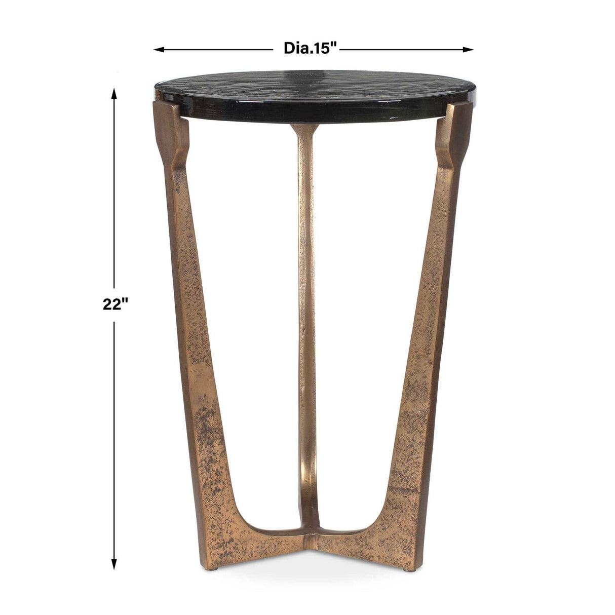 Round Glass Indoor/Outdoor Accent Table by Uttermost Bohdi, alternate view 7
