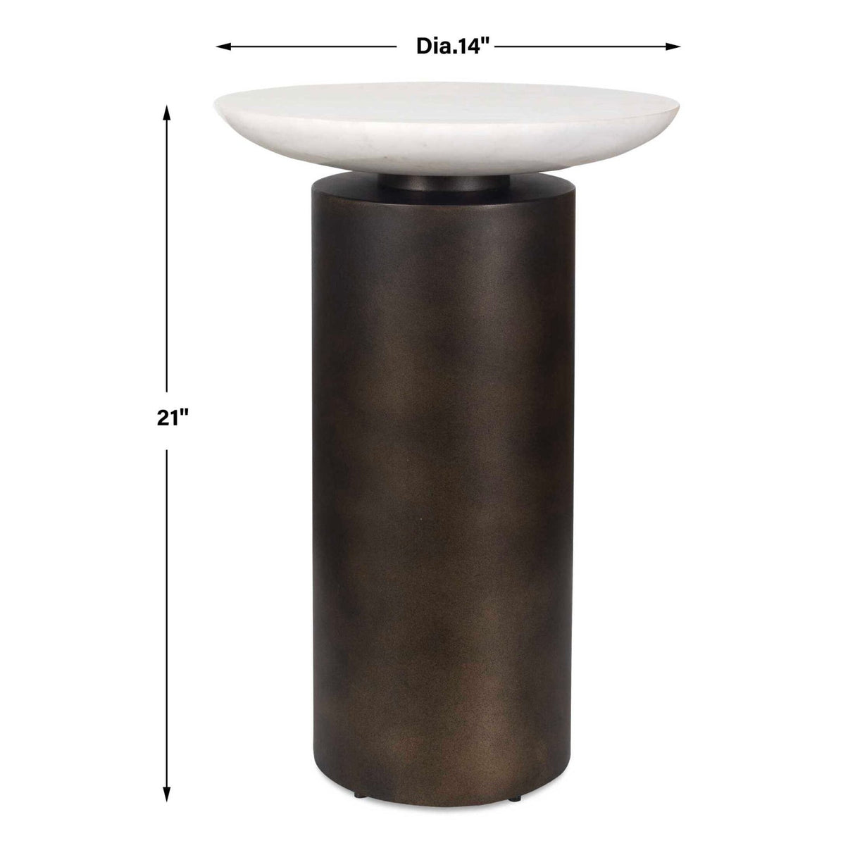Cylindrical Bronze Indoor/Outdoor Accent Table by Uttermost Oslo, alternate view 5