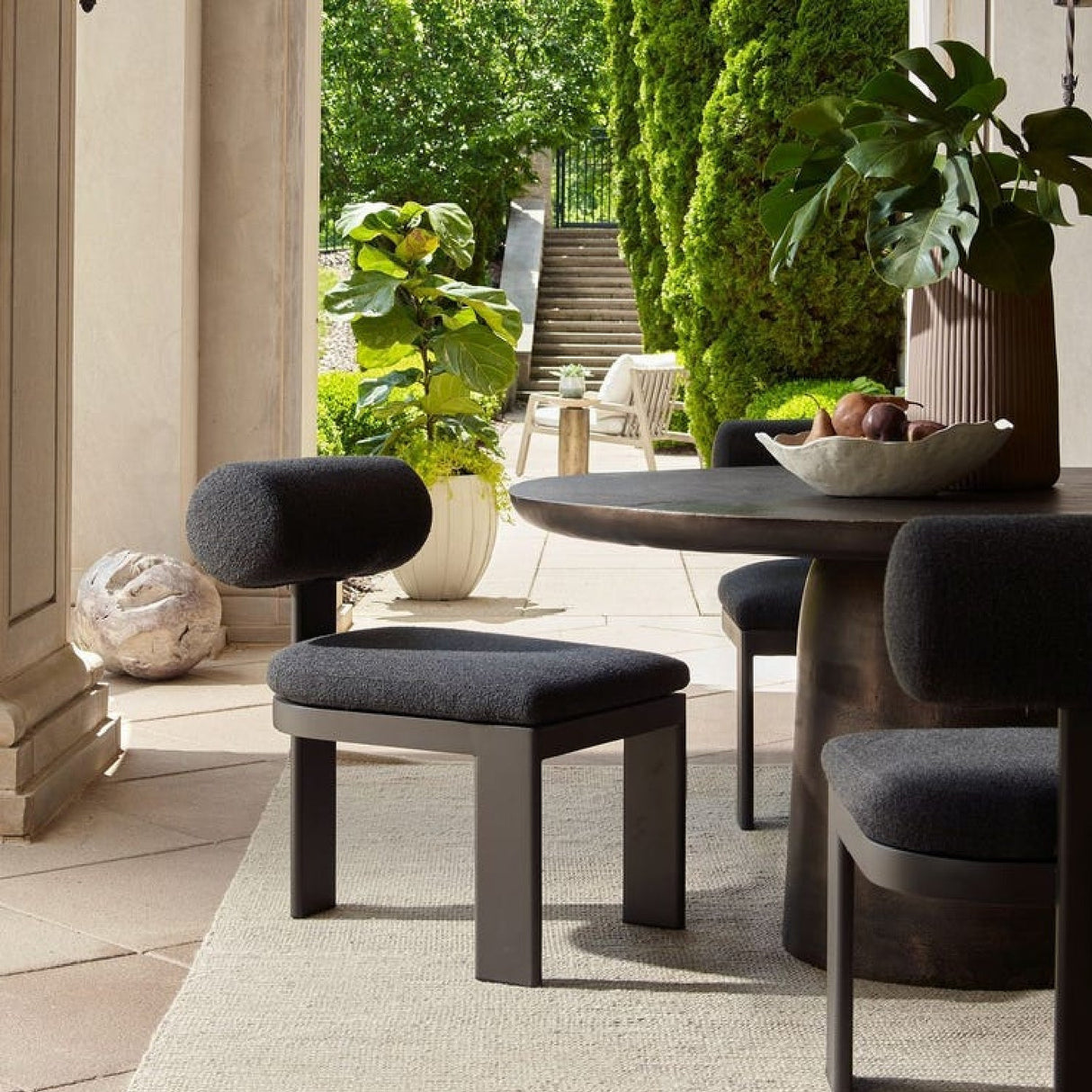 Modern European furniture - Cast Aluminum Indoor/Outdoor Dining Table - www.oroa.com