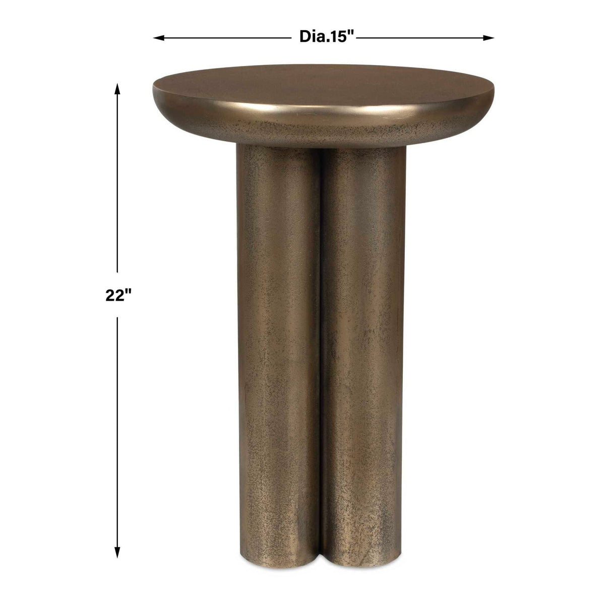 Modern European furniture - Antique Brass Indoor/Outdoor Accent Table - www.oroa.com