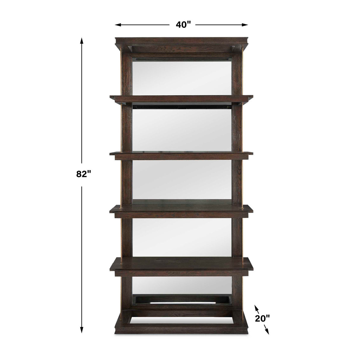 Modern European furniture - Dark Oak Bookshelf - www.oroa.com